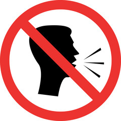 Do not make noise sign. Stop taking symbol. Forbidden Signs and Symbols.