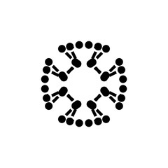 Flower icon. Simple style Flower shop poster background symbol. Flower brand logo design element. Flower t-shirt printing. Vector for sticker.