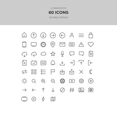 kit de iconos trazo editable