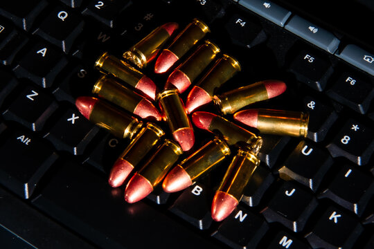 FMJ rounds on a keyboard