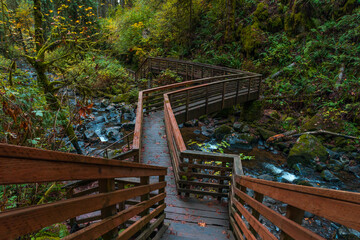 Fototapeta premium McDowell Creek Falls County Park in Linn County, Oregon, United State
