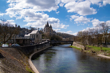 Durbuy Castle riverside view
