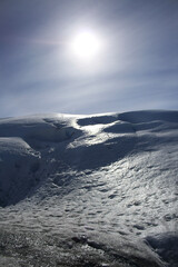 snow covered mountains