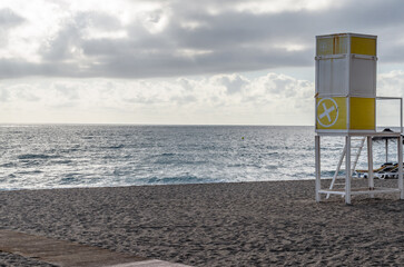 Mediterranean beach in Fuengirola, Spain