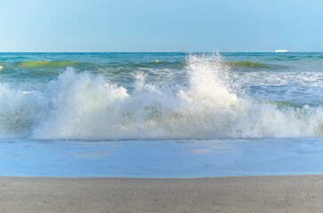 Rough seas during a storm