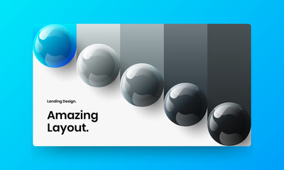 Colorful realistic balls corporate identity template. Trendy web banner vector design concept.