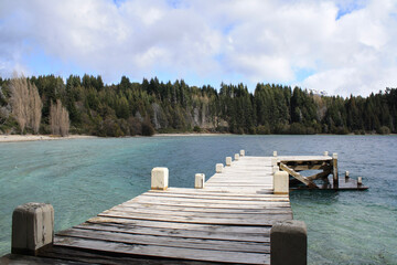 wooden pier on lake