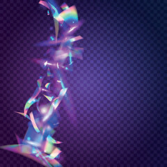 Obraz na płótnie Canvas Glitch Effect. Iridescent Tinsel. Crystal Foil. Fantasy Art. Laser Design. Rainbow Glitter. Pink Blur Glare. Retro Abstract Backdrop. Violet Glitch Effect