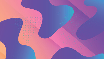 Digital Design. Abstract Flyer. Technology Wallpaper. Geometric Shapes. Art Landing Page. Flat Liquid Cover. Trendy Paper. Violet Memphis Background. Magenta Digital Design