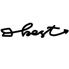 Hand drawn vector arrow set