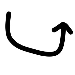 Hand drawn vector arrow set