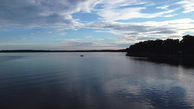 Time-lapse of Lake Simcoe at sunset in Ontario, Canada