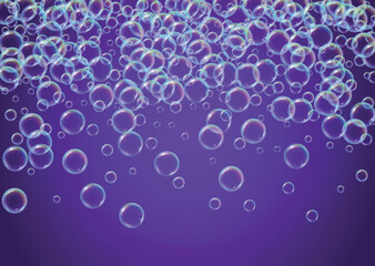 Detergent foam. Soap bath bubble and suds for bathtub. Shampoo.