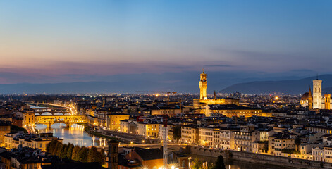 Obraz premium Panorama of Florence, Italy at Sunset