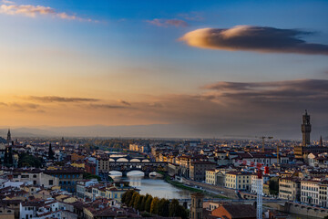 View of Florence, Italy at Sunset