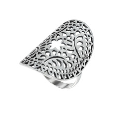 Silver elegant ring, isolated on transparent background