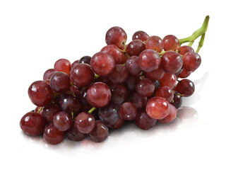 Fresh Red Grapes Isolated from the Background