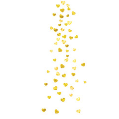San Valentin Day Confetti. Romantic Voucher For Birthday. Graphic Frame. Gold Art Backdrop. Grunge Design For Engagement. Golden Special Border. Yellow San Valentin Day Confetti.