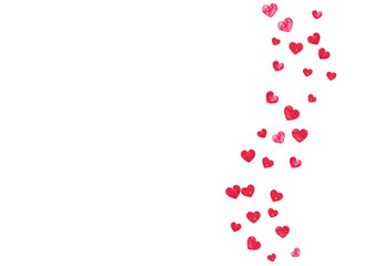 San Valentin Sale Confetti. Romantic Border For Party. Romance Frame. Red Retro Painting. Greeting Illustration For Celebration. Rose Wedding Banner. Pink San Valentin Sale Confetti.