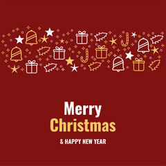 Merry Christmas Template for Social Media. Suitable to use on Christmas event. Also suitable for uploading social media at Christmas event
