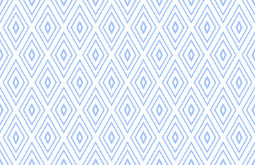 Abstract Blue Seamless Geometric Diamonds Pattern.