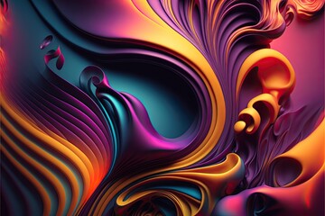 Abstract background with color gel of purple yellow blue colors