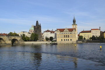Fototapeta premium Bridges and sights of Prague.