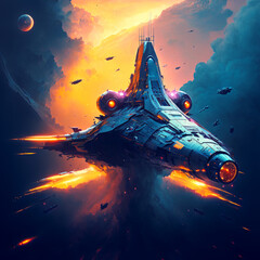 Starship fighter explorer 559