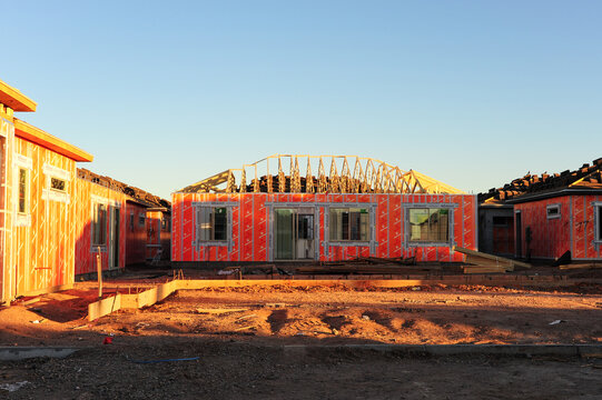 Townhomes Subdivision Under Construction In Mesa, Arizona - 2022