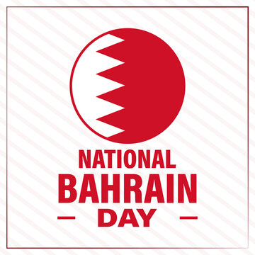 Bahrain national day vector poster, greeting card. It is celebrated every year on 16 December. Vector illustration