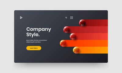 Modern realistic balls corporate cover layout. Bright presentation design vector concept.