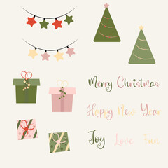 Set of New Year Elements