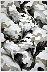 black and white camouflage