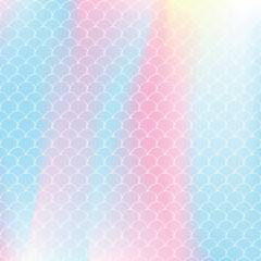 Mermaid scales background with holographic gradient.