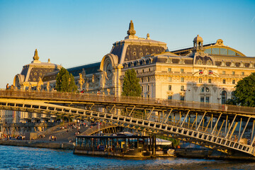 Fototapeta na wymiar Exterior view of the Museé d'Orsay in Paris, France.