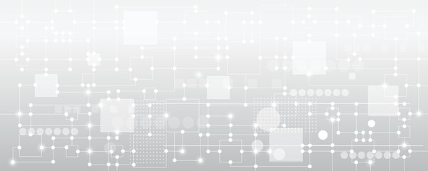 Grey white Abstract technology background, Hi-tech digital connect, Communication, High technology concept, Science background