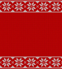 Christmas and Winter knitted seamless pattern - Ugly Sweater 