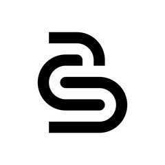 Letter AS or SA creative monogram logo