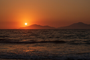 Sunset view on Kos island 