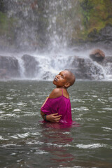 Black woman in the water