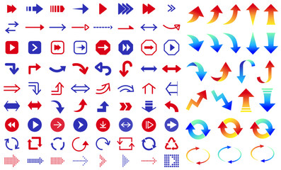 赤と青の矢印セット