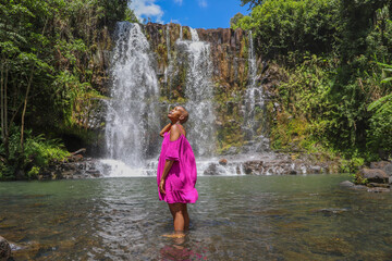 girl in the waterfall