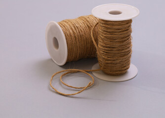 Rope Roll isolated in a gray background.