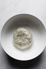 dough in white bowl, Dry noodles dough, homemade noodles, process of making noodles