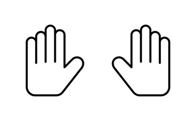 Hand icon vector for web and mobile app. hand sign and symbol. hand gesture
