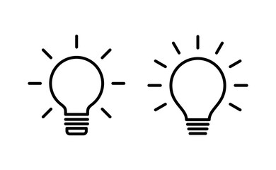 Lamp icon vector for web and mobile app. Light bulb sign and symbol. idea symbol.