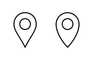 Pin icon vector for web and mobile app. Location sign and symbol. destination icon. map pin