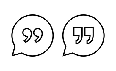 Quote icon vector for web and mobile app. Quotation mark sign and symbol