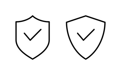 Shield check mark icon vector for web and mobile app. Protection approve sign. Insurance icon