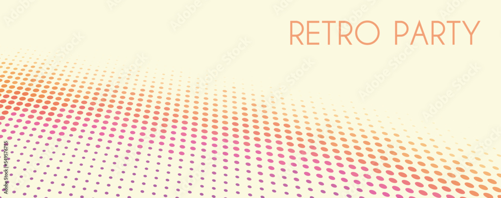 Aufkleber Simple background for retro party with halftone effect. Vector pattern